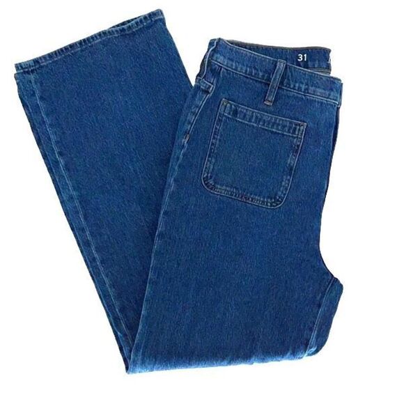 Re-Imagined by J. Crew Womens Cotton Blend Slim Wide Leg Jeans‎ Blue Size 31 - Picture 6 of 13